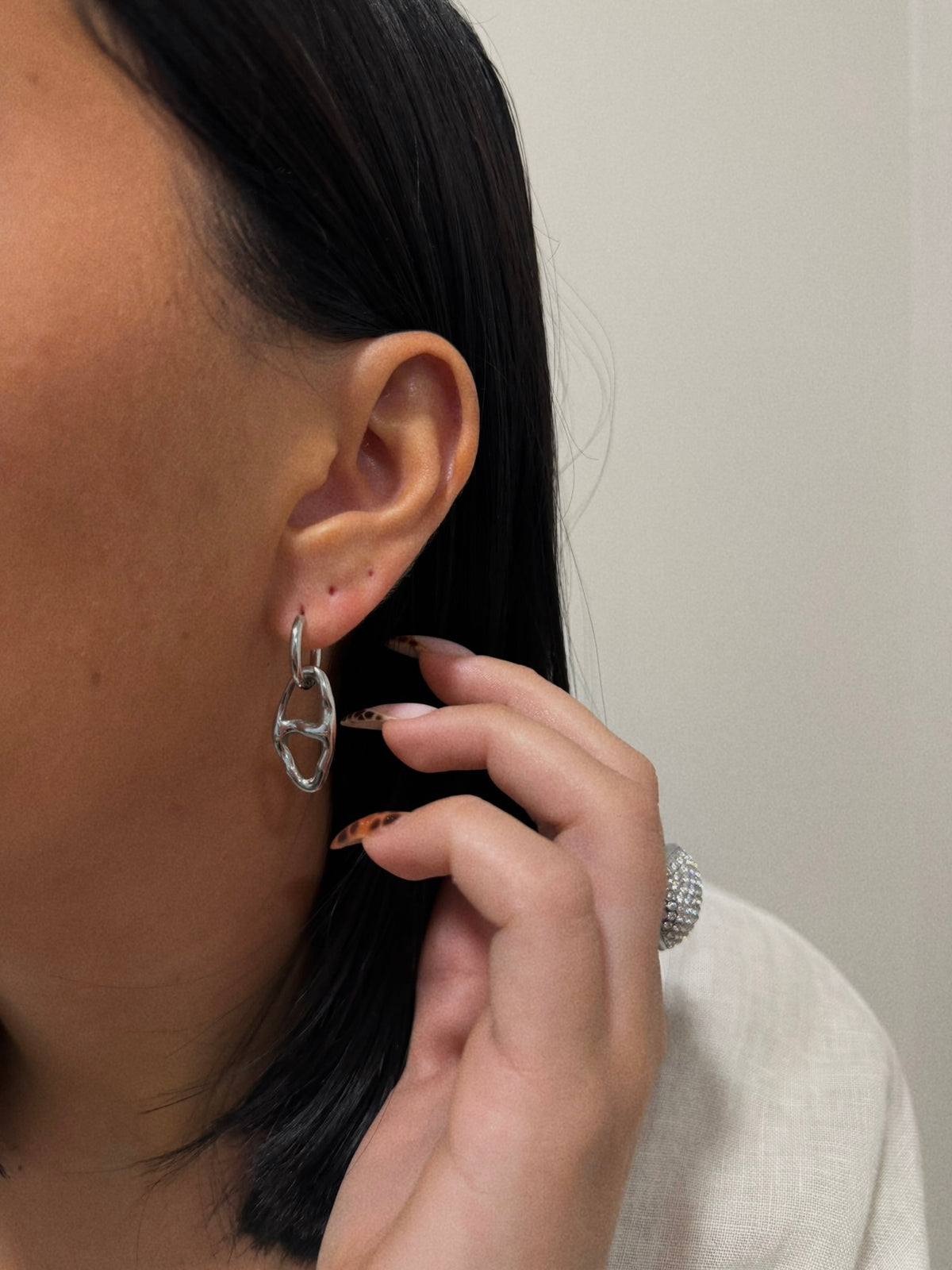Boucles d'oreilles martelées